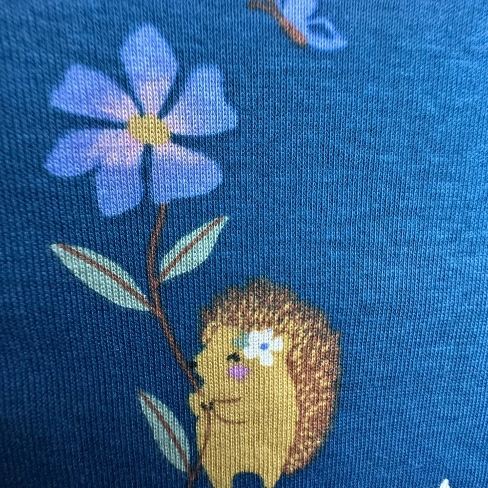Carter's Blue Pajama Top with Floral Design NWOT